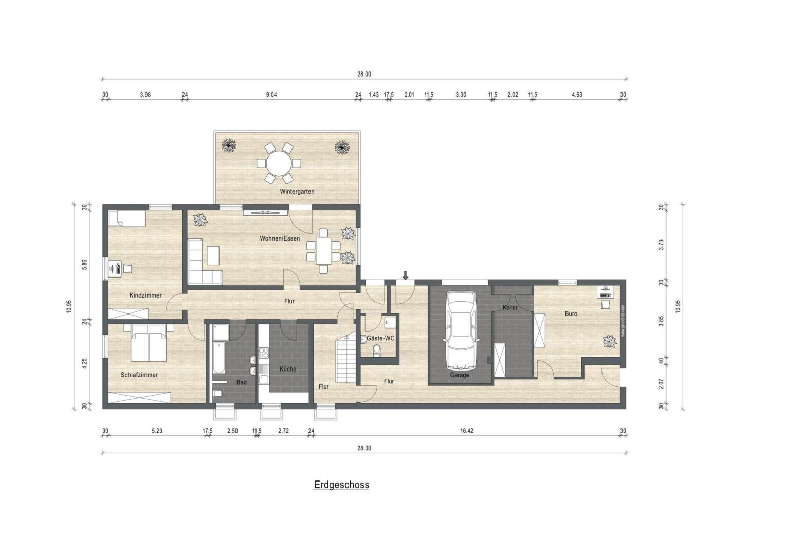 Grundriss der Wohnung