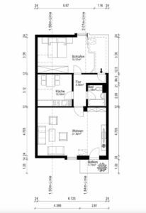 Grundriss der Wohnung