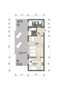 Grundriss der Wohnung