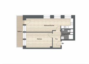 Grundriss 2-Zimmer Wohnung