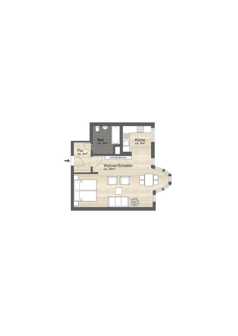 Grundriss der Wohnung