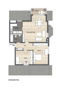 Grundriss der Wohnung