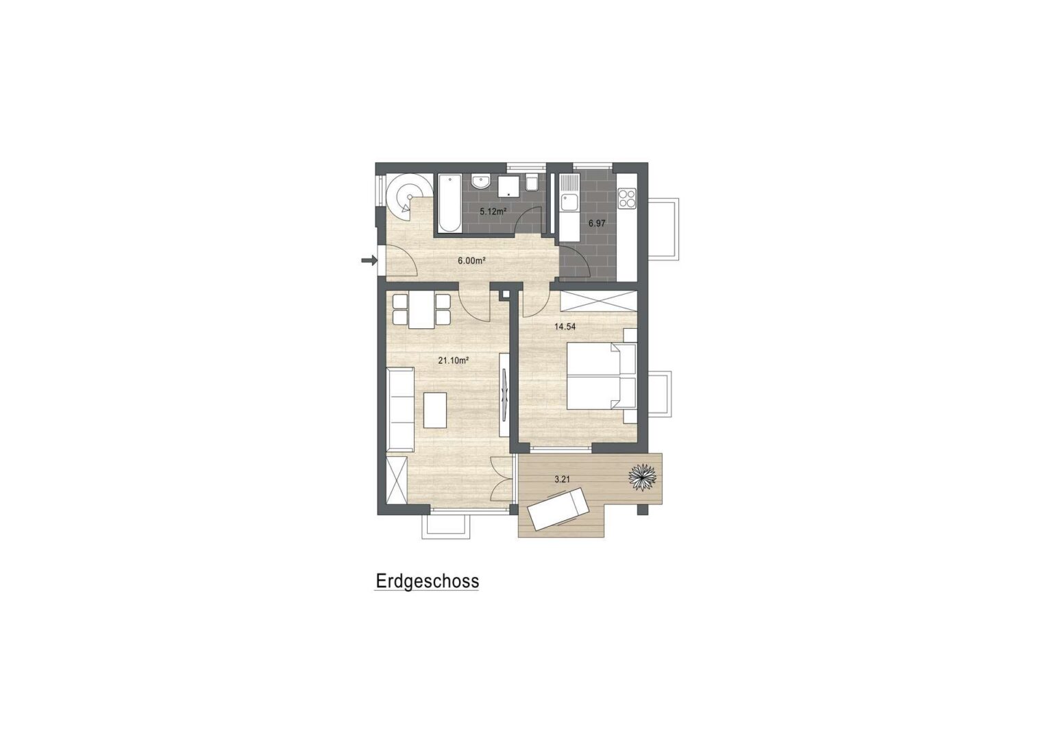 Grundriss der Wohnung