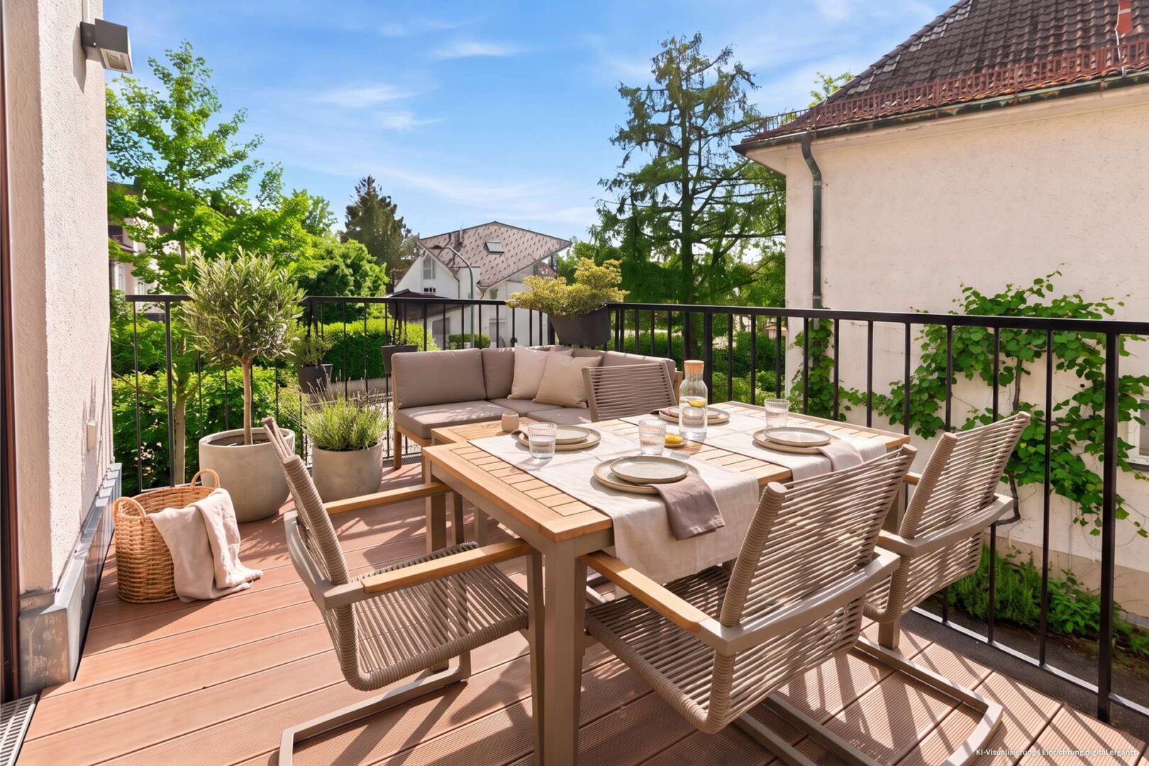 Balkon Einrichtungsvorschlag (KI)